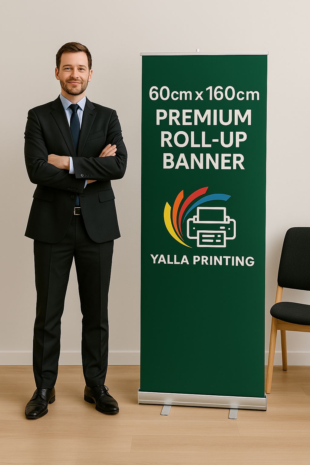 60cm x 160cm Premium Roll-Up Banner - Portable and Professional Display Solution