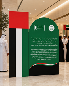 UAE 55th National Day Backdrop – Golden Jubilee Milestone Design – Yalla Printing UAE