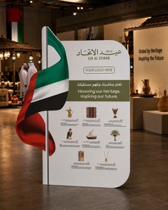 UAE 55th National Day Backdrop – National Pride Wave Design – Yalla Printing UAE