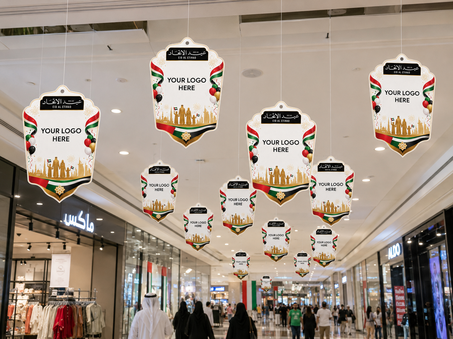 UAE National Day Golden Crest Hanging Dangler – Yalla Printing UAE