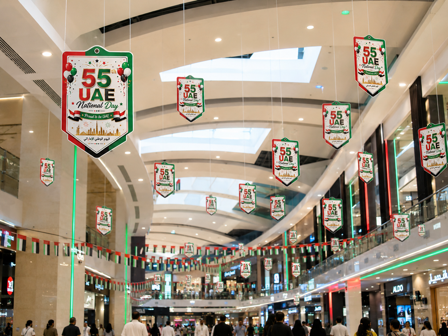UAE Eid Al Etihad Skyline Medallion Dangler – Yalla Printing UAE