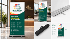 Custom Roll-Up Banner 85 × 200 cm with Portable Stand – Yalla Printing UAE