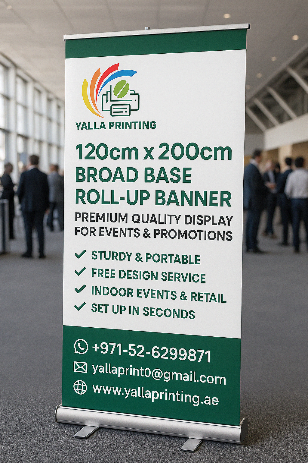 120cm x 200cm   Roll-Up Banner - Professional Display Solution for Events and Promotions