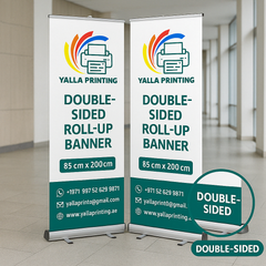 Double-Sided Roll-Up Banner - Custom Design for Maximum Visibility 85cm  x 200 cm