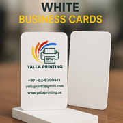 320g Elegant Super White Business Cards – Premium Finish, Double-Sided | Free Design Services | Yalla Printing