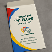 Custom A4 Envelope (23x32.3 cm) - Premium Quality | Personalized Business Envelopes for Corporate Use, Marketing & Professional Communication - Yalla Printing