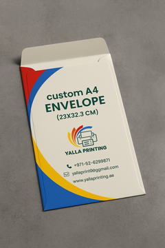 Custom A4 Envelope (23x32.3 cm) - Premium Quality | Personalized Business Envelopes for Corporate Use, Marketing & Professional Communication - Yalla Printing