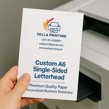 Custom A6 Single-Sided Letterhead - Premium Quality Paper | Personalized Business Stationery for Corporate Branding & Professional Communication - Yalla Printing