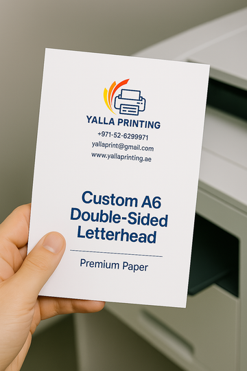Custom A6 Double-Sided Letterhead - Premium Paper | Personalized Business Stationery for Professional Branding, Marketing & Corporate Communication - Yalla Printing