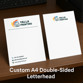 Custom A4 Double-Sided Letterhead - Premium Paper | Professional Personalized Business Stationery | High-Quality Print for Corporate Branding, Marketing, & Communication