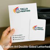 Custom A4 Double-Sided Letterhead - Premium Paper | Professional Personalized Business Stationery | High-Quality Print for Corporate Branding, Marketing, & Communication