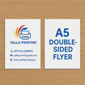 منشورات بحجم A5 على الوجهين – مطبوعات ملونة عالية الجودة | Yalla Printing