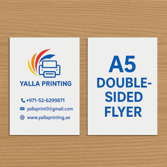 منشورات بحجم A5 على الوجهين – مطبوعات ملونة عالية الجودة | Yalla Printing