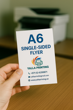 Premium A6 Flyer Printing – Single Side Full Color Flyers | Professional Business Printing | Free Design Support | Yalla Printing UAE