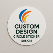 Custom Design Circle Sticker - Personalized Round Stickers (5x5 cm) | High-Quality Custom Stickers for Business Branding, Promotions & Events | Yalla Printing