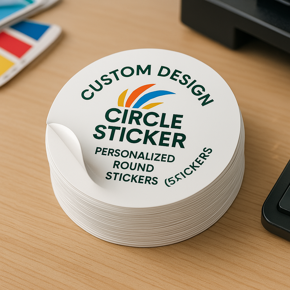 Custom Design Circle Sticker - Personalized Round Stickers (5x5 cm) | High-Quality Custom Stickers for Business Branding, Promotions & Events | Yalla Printing