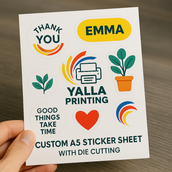ورقة ملصقات A5 مع قطع القوالب - ملصقات قابلة للتخصيص (طباعة رقمية)