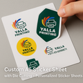 Custom A5 Sticker Sheet with Die Cutting – Personalized Sticker Sheets for Business Branding, Packaging & Promotions | Yalla Printing