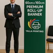 60cm x 160cm Premium Roll-Up Banner - Portable and Professional Display Solution