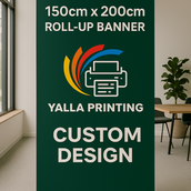 150 cmx200 cm Roll-Up Banner - Portable and Professional Display Solution Custom Design