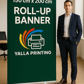 150 cmx200 cm Roll-Up Banner - Portable and Professional Display Solution Custom Design