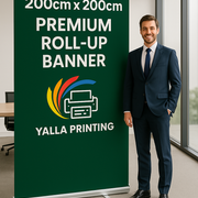 200cm x 200cm Premium Roll-Up Banner - Portable and Professional Display Solution Custom Design