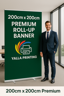 200cm x 200cm Premium Roll-Up Banner - Portable and Professional Display Solution Custom Design