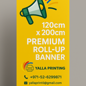 120cm x 200cm Premium Roll-Up Banner - Portable and Professional Display Solution Custom Design
