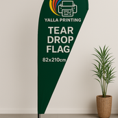 Tear Drop Flag – 82x210cm with Aluminum Pole and Water Base | Single-Sided Polyester Print