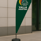 Tear Drop Flag – 82x210cm with Aluminum Pole and Water Base | Single-Sided Polyester Print