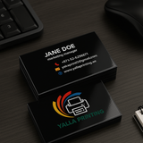 350 GSM Glossy Laminated Business Cards – Premium Art Paper, Double-Sided Printing | Free Design Services | Yalla Printing