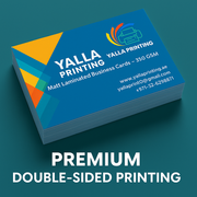 Matt Laminated Business Cards – 350 GSM | Premium Double-Sided Printing | Free Design Services | Yalla Printing