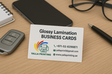 Glossy Lamination Business Cards – 400 GSM | Double-Sided | Sharp Corners | Premium Quality with Free Custom Design – Yalla Printing UAE