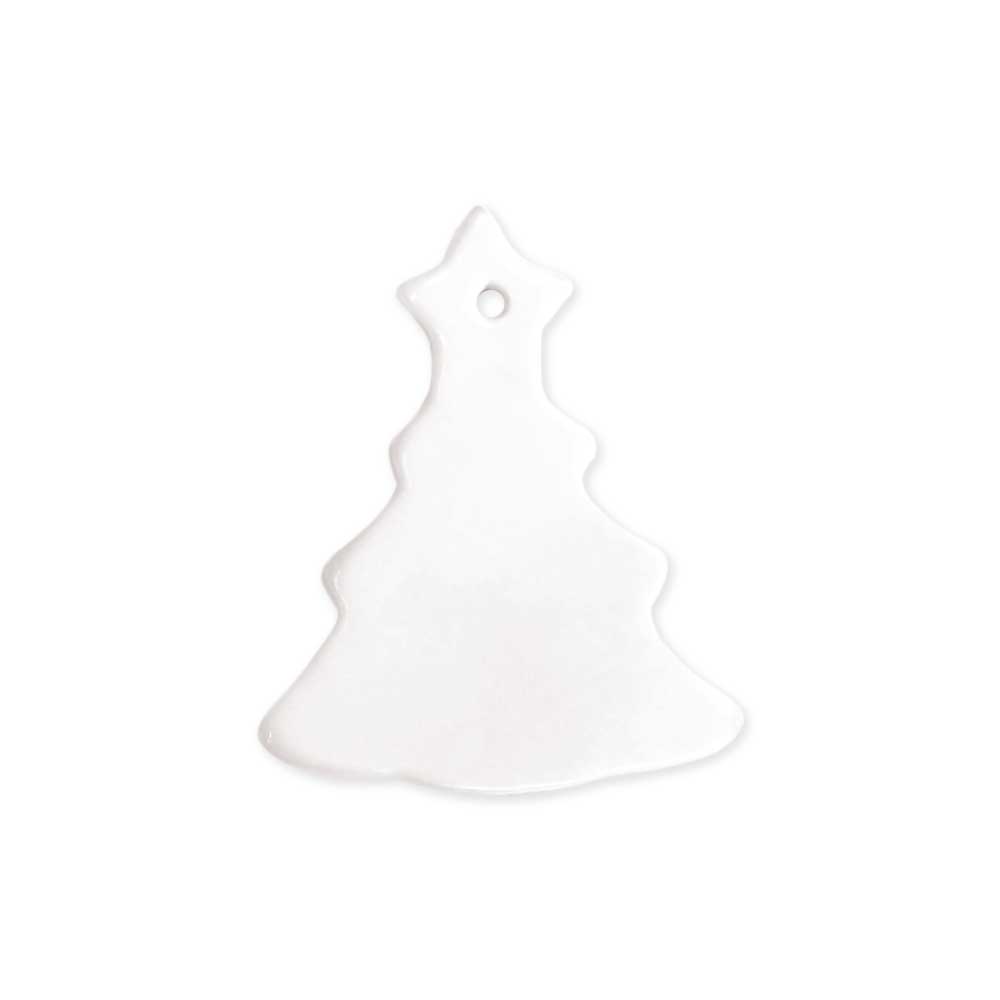 Custom Printed Christmas Tree Ceramic Ornaments - Ceramic | Logo Branding Corporate Gift | UAE Delivery | Yalla Printing UAE