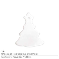 Custom Printed Christmas Tree Ceramic Ornaments - Ceramic | Logo Branding Corporate Gift | UAE Delivery | Yalla Printing UAE