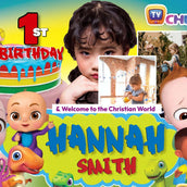 Sing and Dance with Joy -  ChuChu TV Birthday Banner - Yalla Printing