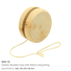 Custom Printed Classic Wooden Yoyo 100Cm Long String | Logo Branding Corporate Gift | UAE Delivery | Yalla Printing UAE