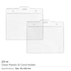 Custom Printed Clear Plastic Id Card Holder | Logo Branding Corporate Gift | UAE Delivery | Yalla Printing UAE