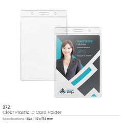 Clear Plastic ID Card Holder