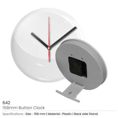 Custom Printed Clock Button With Stand | Exhibitions, Conferences, Corporate Events | Yalla Printing UAE
