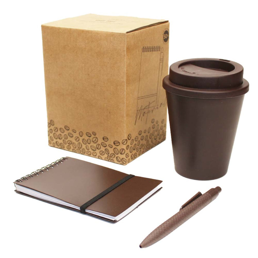 Coffee Gift Sets with Cup , Notepad , and Pen | Logo Printed Business Gift – Yalla Printing UAE