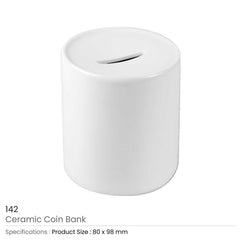 Custom Printed Coin Saving Bank - Ceramic | Logo Branding Corporate Gift | UAE Delivery | Yalla Printing UAE