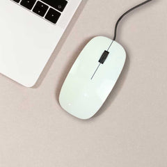 Custom Printed Optical Computer Mouse, With Wired USB - Portable Structure | Logo Branding Corporate Gift | UAE Delivery | Yalla Printing UAE