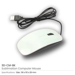 Custom Printed Optical Computer Mouse, With Wired USB - Portable Structure | Logo Branding Corporate Gift | UAE Delivery | Yalla Printing UAE