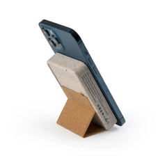 Custom Printed Cork Magsafe Wireless Powerbank With Foldable Stand, 15W, 10000 Mah | Logo Branding Corporate Gift | UAE Delivery | Yalla Printing UAE