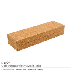 Cork Pen Box with Velvet Interior | Logo Printed Business Gift – Yalla Printing UAE