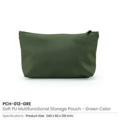 Custom Printed Cosmetic Pouch With Zipper In Soft Pu Material | Custom Branded Bag | UAE Delivery | Yalla Printing UAE