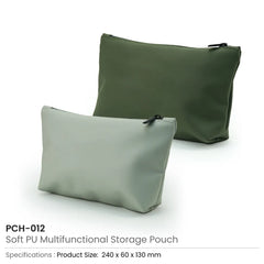 Custom Printed Cosmetic Pouch With Zipper In Soft Pu Material | Custom Branded Bag | UAE Delivery | Yalla Printing UAE