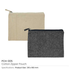 Custom Printed Multi - Purpose Cotton Zipper Pouch 6 Oz - Cotton Fabric | Exhibitions, Conferences, Corporate Events | Yalla Printing UAE