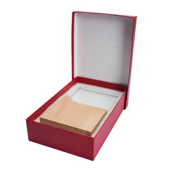 Custom Printed Rectangle Shaped Wood And Crystal Awards With Box | Custom Packaging Printing | Free Design Support | Yalla Printing UAE